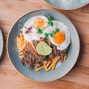 Steak Frites and Eggs